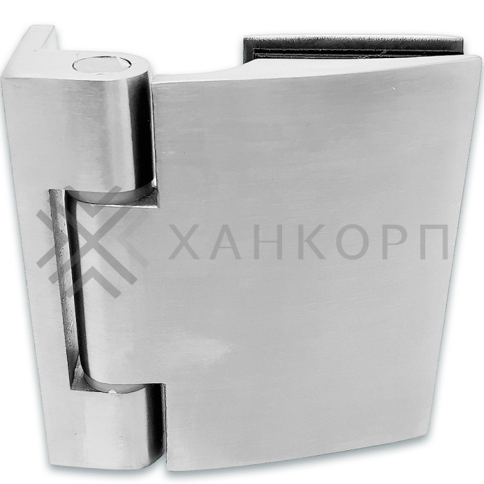 Петля Европа FDP-114 стена-стекло 90° без крышек, нержавейка/матовый