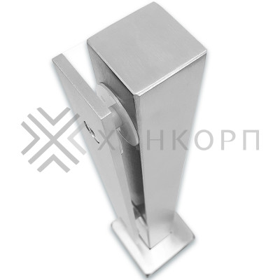 Стойка FOS-07 для стекла напольная 78х400 мм со сверлением, нержавейка/матовый