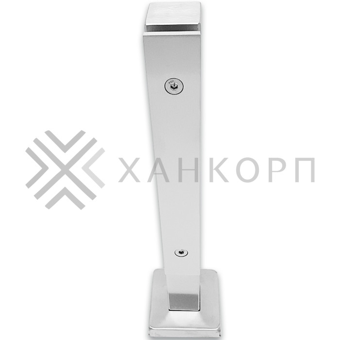 Стойка FOS-07 для стекла напольная 78х400 мм со сверлением, нержавейка/матовый