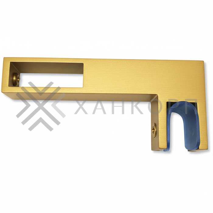 Держатель стекла FDC-35 сквозной 30х10 горизонтальный, нержавейка/брашированное золото