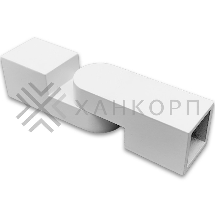 Соединитель FDC-57 трубы 15х15 регулируемый 90°-180°, нержавейка/белый