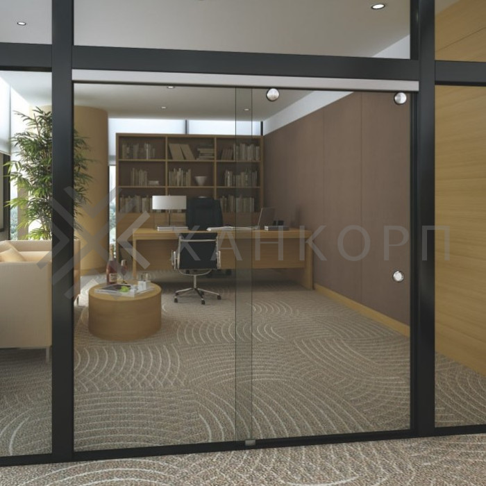 Трек FDS-111.2 для раздвижной системы FDS-11 с крышкой, длина 2 м, алюминий/черный