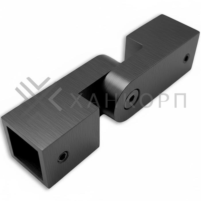 Соединитель FDC-57 трубы 15х15 регулируемый 90°-180°, нержавейка/оружейная сталь