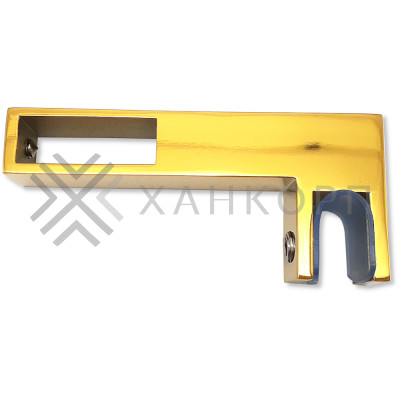 Держатель стекла FDC-35 сквозной 30х10 горизонтальный, нержавейка/золото