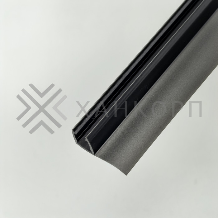 Уплотнитель ПРЕМИУМ F-образный серый 2.5 м, ус 16 мм. под стекло 8 мм FDPP-417.8