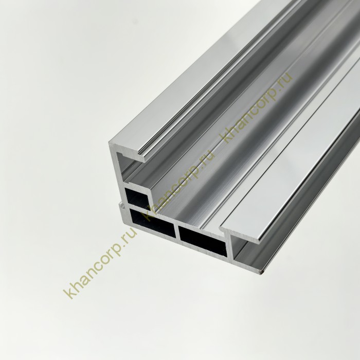 Раздвижная система FDS-113 на 2 двери с доводчиками, алюминий/полированный