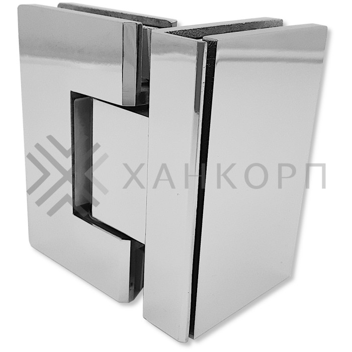 Петля Альфа α FDP-13 стекло-стекло 90˚ нержавейка/полированный