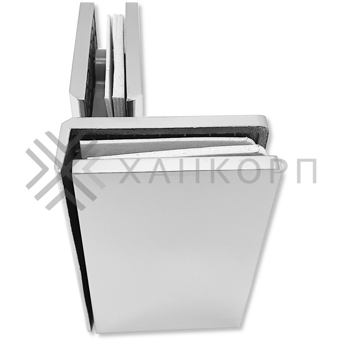 Петля Альфа α FDP-13 стекло-стекло 90˚ нержавейка/полированный