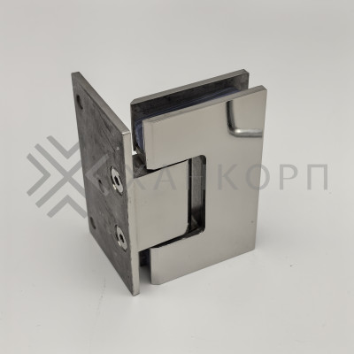 Петля Альфа α FDP-10E стена-стекло с боковым креплением, нержавейка/полированный