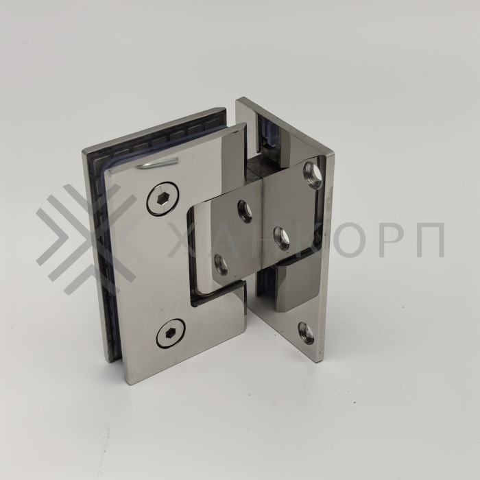 Петля Альфа α FDP-10E стена-стекло с боковым креплением, нержавейка/полированный