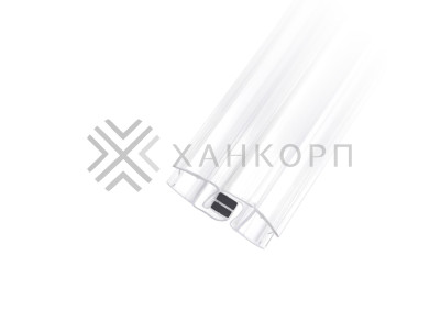 Уплотнитель ПРЕМИУМ магнитный регулируемый прозрачный, белый магнит 2.2 м под стекло 8 мм FDPP-504.8