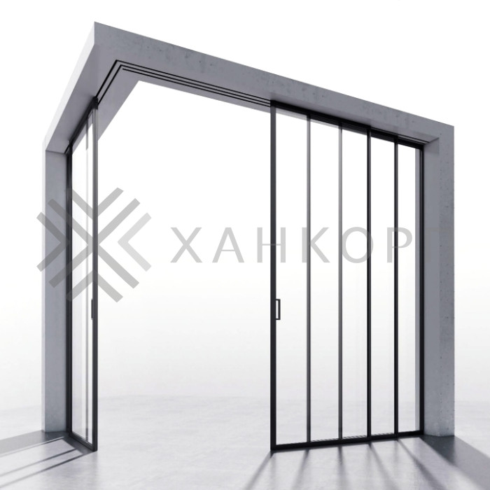 Ручка FDR-300 для стеклянной двери, алюминий/черный