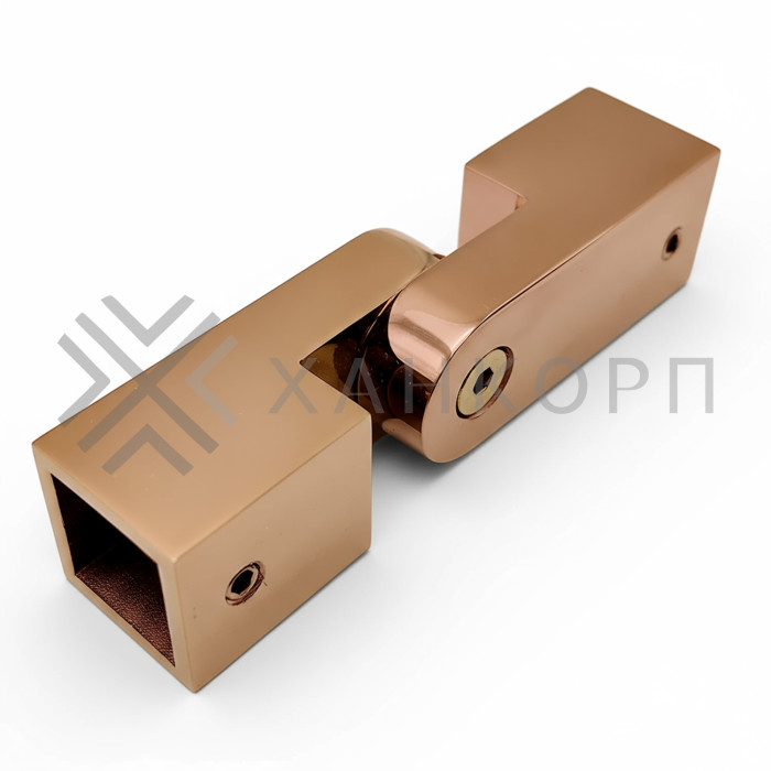 Соединитель FDC-57 трубы 15х15 регулируемый 90°-180°, нержавейка/розовое золото