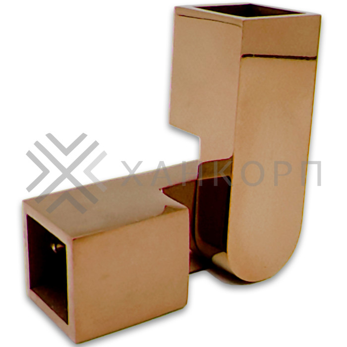 Соединитель FDC-57 трубы 15х15 регулируемый 90°-180°, нержавейка/розовое золото