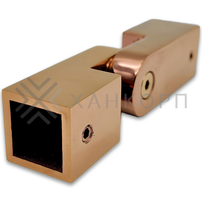 Соединитель FDC-57 трубы 15х15 регулируемый 90°-180°, нержавейка/розовое золото