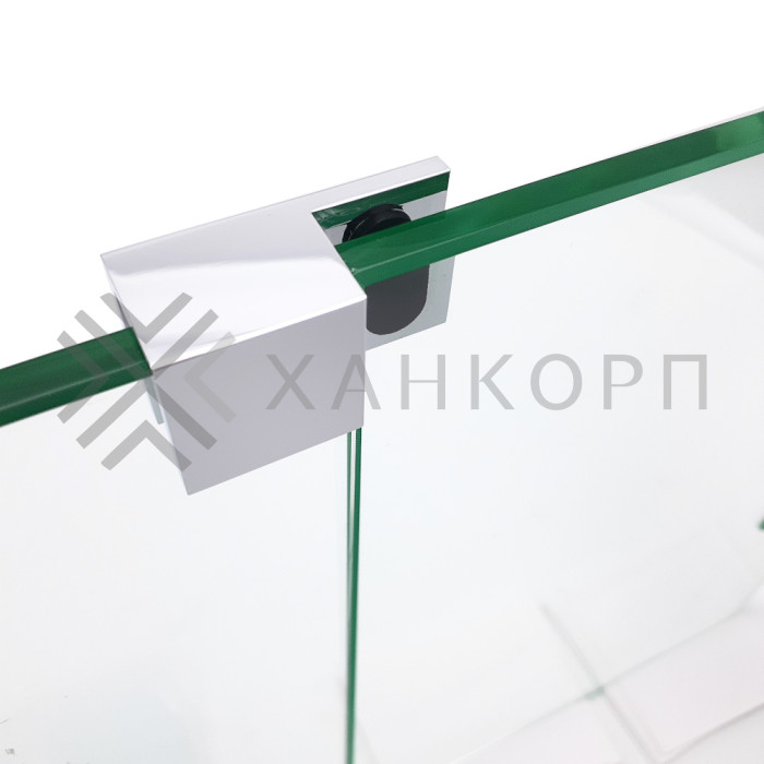 Дверной стопор FDA-05L левый к стеклу 180˚ латунь/хром