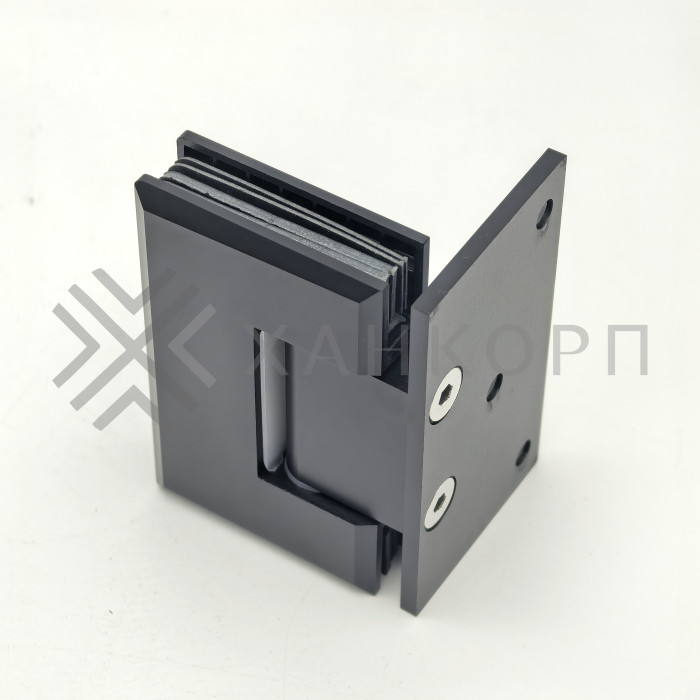 Петля Бета β FDP-20 стена-стекло с боковым креплением, нержавейка/черный