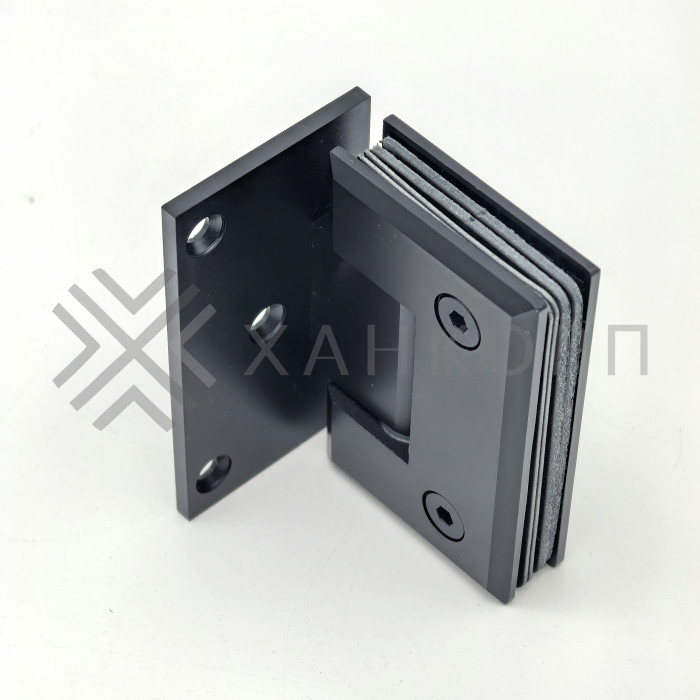 Петля Бета β FDP-20 стена-стекло с боковым креплением, нержавейка/черный