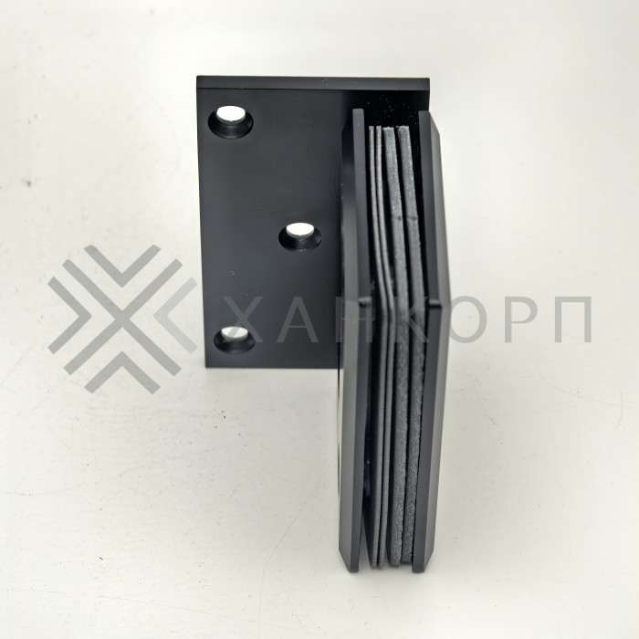 Петля Бета β FDP-20 стена-стекло с боковым креплением, нержавейка/черный