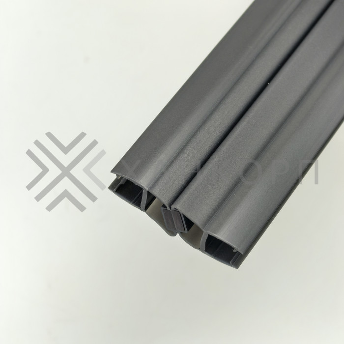 Уплотнитель магнитный ПРЕМИУМ 135°, 180° серый 2.5 м под стекло 8 мм FDPP-511.8