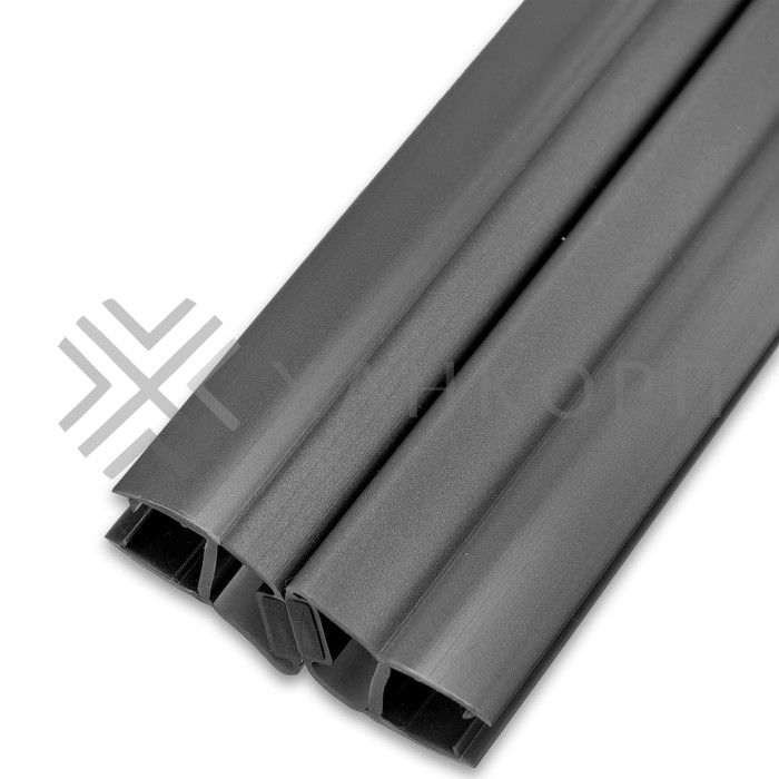 Уплотнитель магнитный ПРЕМИУМ 135°, 180° серый 2.5 м под стекло 8 мм FDPP-511.8