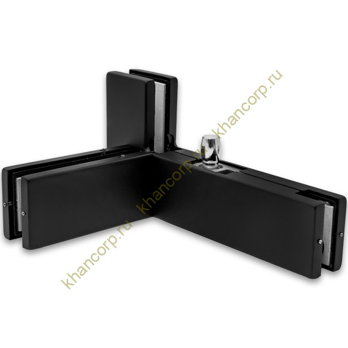 Фитинг угловой FKF-35L с осью и ребром жесткости левосторонний, нержавейка/черный