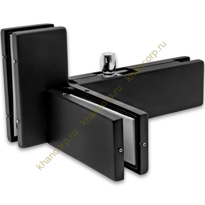 Фитинг угловой FKF-35L с осью и ребром жесткости левосторонний, нержавейка/черный