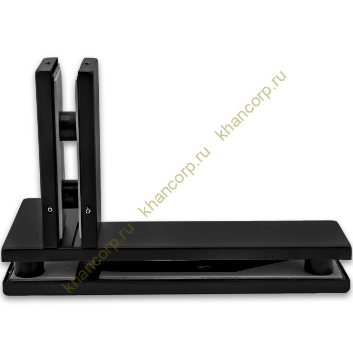 Фитинг угловой FKF-35L с осью и ребром жесткости левосторонний, нержавейка/черный