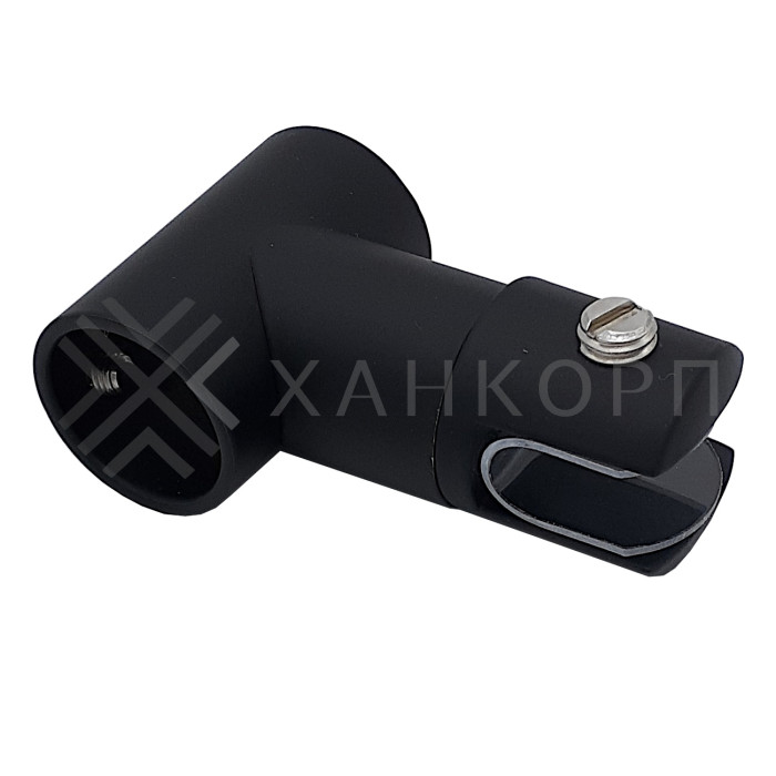 Держатель стекла FDC-17 трубы 19 сквозной 0°-360°, нержавейка/черный