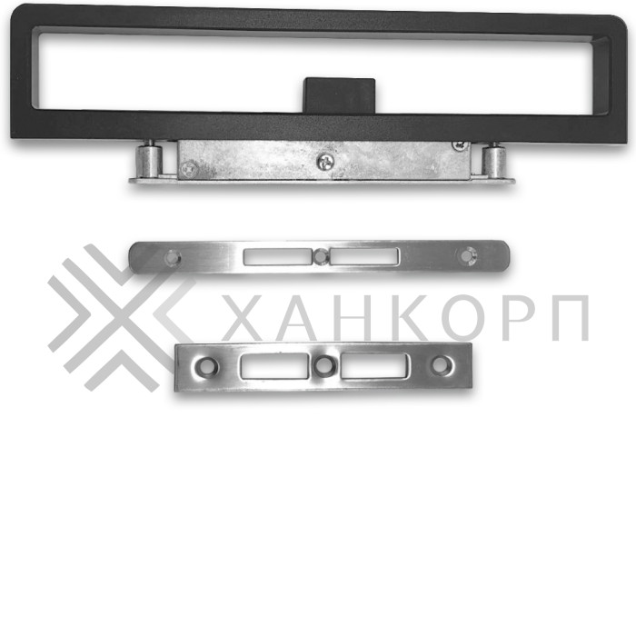 Ручка FDR-301 для стеклянной двери с замком, алюминий/черный