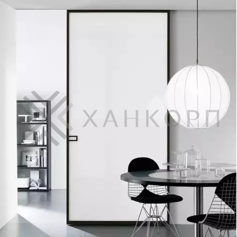 Ручка FDR-301 для стеклянной двери с замком, алюминий/черный