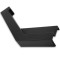 Заглушка FDPA-432L ЛЕВАЯ угловая 135°  для порога FDPA-43.15, ПВХ/черный