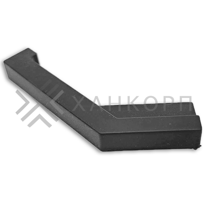 Заглушка FDPA-432L ЛЕВАЯ угловая 135°  для порога FDPA-43.15, ПВХ/черный