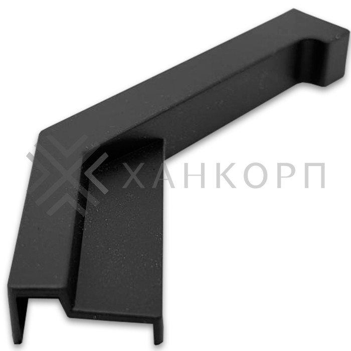 Заглушка FDPA-432L ЛЕВАЯ угловая 135°  для порога FDPA-43.15, ПВХ/черный