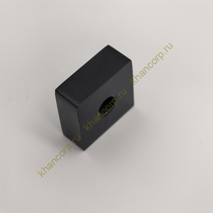 Заглушка квадратная FDRA-03 для ручки скобы 24х24 мм, нержавейка/черный
