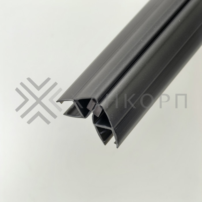 Уплотнитель ПРЕМИУМ магнитный 90°, 180° серый 2.5 м под стекло 8 мм FDPP-512.8