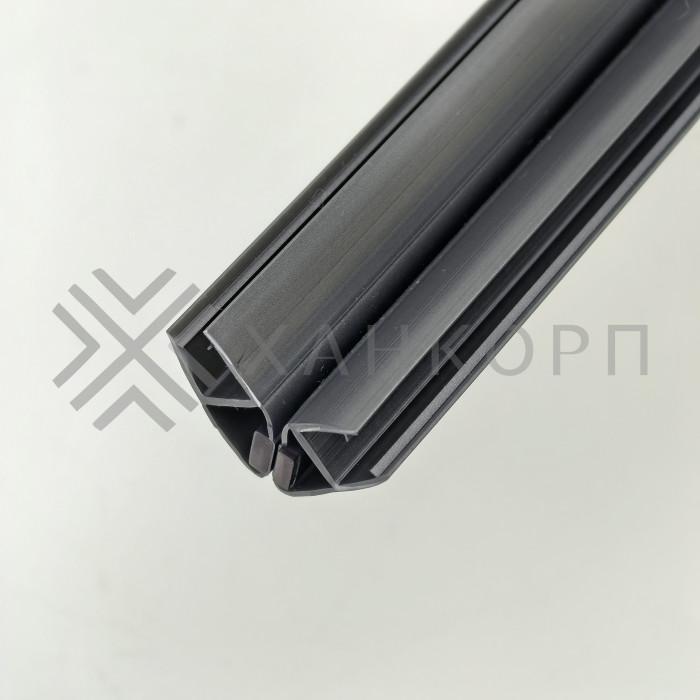 Уплотнитель ПРЕМИУМ магнитный 90°, 180° серый 2.5 м под стекло 8 мм FDPP-512.8
