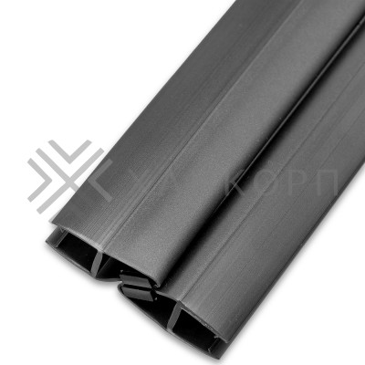 Уплотнитель ПРЕМИУМ магнитный 90°, 180° серый 2.5 м под стекло 8 мм FDPP-512.8