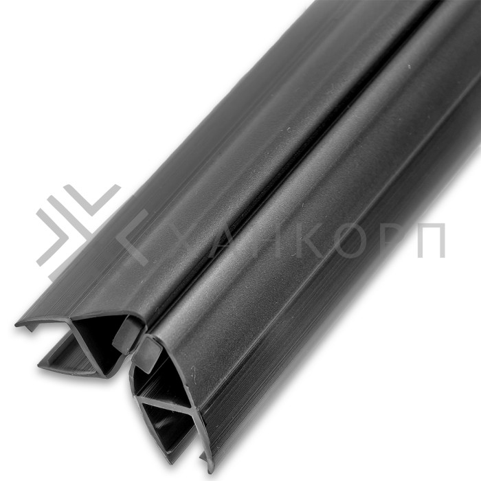 Уплотнитель ПРЕМИУМ магнитный 90°, 180° серый 2.5 м под стекло 8 мм FDPP-512.8