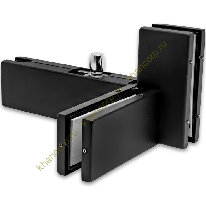 Фитинг угловой FKF-35R с осью и ребром жесткости правосторонний, нержавейка/черный