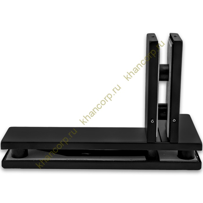 Фитинг угловой FKF-35R с осью и ребром жесткости правосторонний, нержавейка/черный