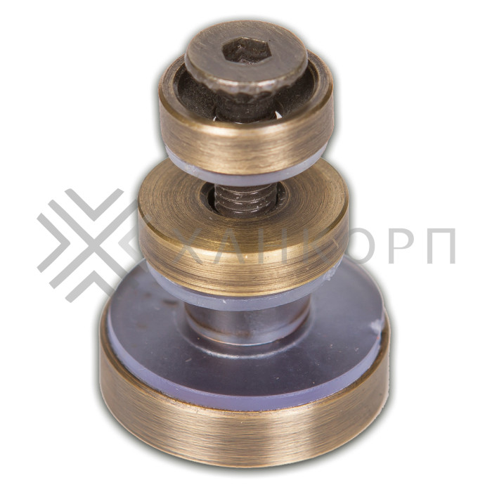 Крепление трека к стеклу FDS-32, нержавейка/бронза