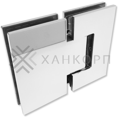 Петля Альфа α FDP-12E стекло-стекло 180˚, нержавейка/полированный