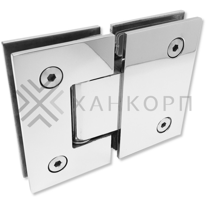 Петля Альфа α FDP-12E стекло-стекло 180˚, нержавейка/полированный