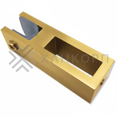 Держатель стекла FDC-31 сквозной 30х10 вертикальный, нержавейка/брашированное золото