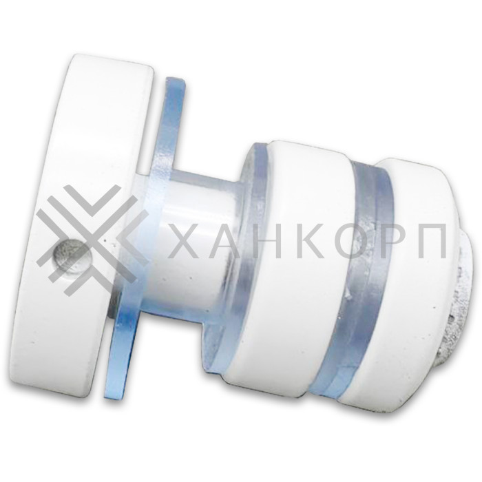 Крепление трека к стеклу FDS-32, нержавейка/белый