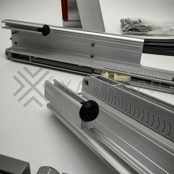Раздвижная система FDS-16 с треком 2 м для стеклянных дверей, алюминий/матовый
