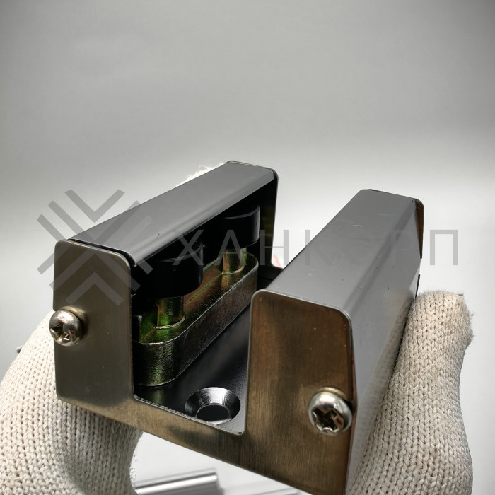 Раздвижная система FDS-16 с треком 2 м для стеклянных дверей, алюминий/матовый