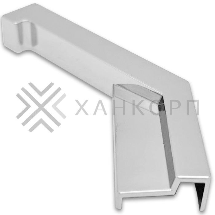 Заглушка FDPA-432R ПРАВАЯ угловая 135° для порога FDPA-43.15, ПВХ/хром