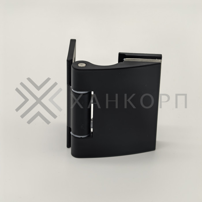 Петля Европа FDP-114 стена-стекло 90° без крышек, цинк/черный